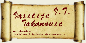Vasilije Tokanović vizit kartica